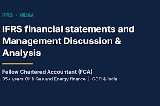 prepare ifrs financial statements and management discussion analysis
