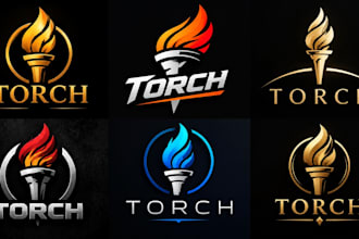 design a professional flame, fire light, energy, education, knowledge torch logo