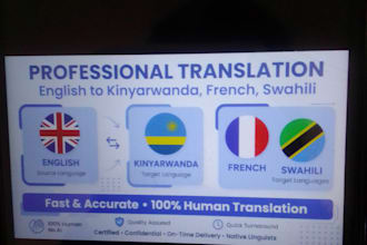 translate french to english and kinyarwanda professinally