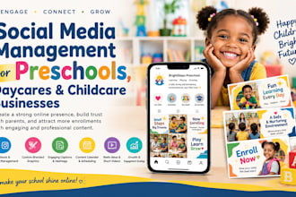 manage social media for preschool daycare and childcare businesses