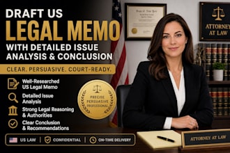 draft US legal memo with detailed issue analysis and conclusion