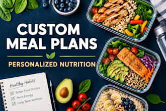 be your nutrition consultant and create customized meal plan