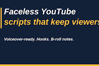 write engaging scripts for your faceless youtube channel