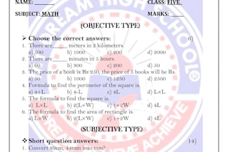 create school exam papers, worksheets and mcqs