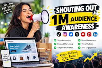 promote your store product to 1m audience