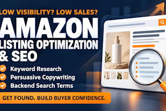 do amazon listing optimization and SEO copywriting to boost sales