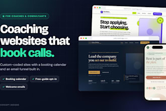 build a coaching website that books calls