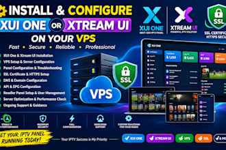 install and configure xui one or xtream ui iptv on your vps