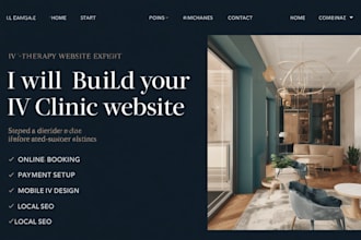 build iv therapy, mobile iv hydration clinic booking website with online booking