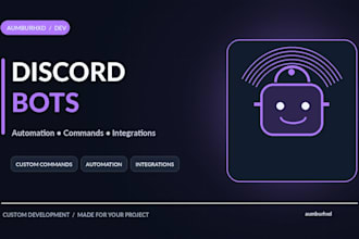 develop a custom discord bot with commands and automation