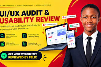 do ui ux audit, mobile app, usability testing, website review, app ux, cro audit
