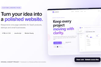 design and build a responsive saas landing page
