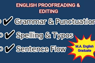 do proofreading, grammar correction, and structural editing