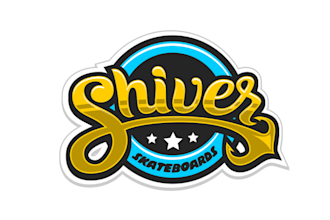 design monogram super shiver skate boards logo