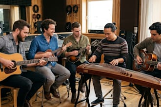 record guitar, ukulele, mandolin, guzheng, dobro for your song