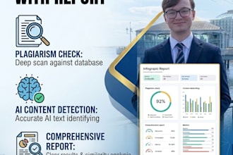 do plagiarism check and ai content detection with report