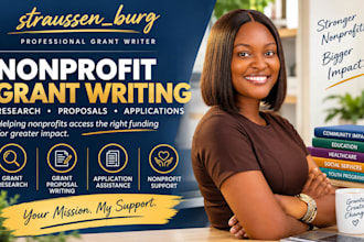 do nonprofit grant writing, grant research, and grant applications, 501c3