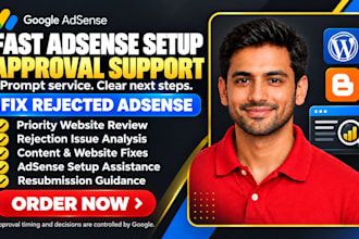 help with google adsense approval, fix rejection and set up adsense