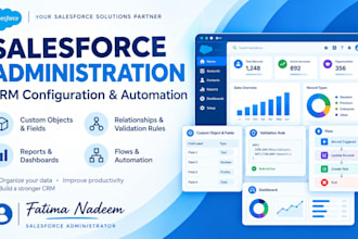 configure salesforce fields, reports, flows and dashboards