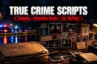 write a gripping true crime script for your youtube video