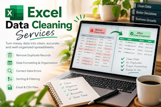 do excel data cleaning, formatting, and remove duplicates