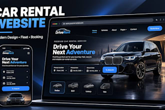 create a car rental website with booking features