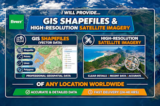 provide gis shapefiles and high resolution satellite imagery of any location