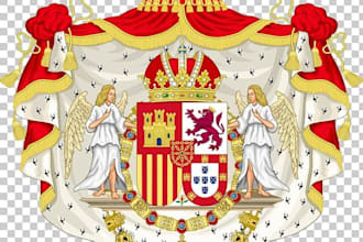 design a custom coat of arms, family crest and heraldic logo
