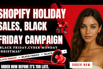 design shopify black friday cyber monday and christmas sales campaigns