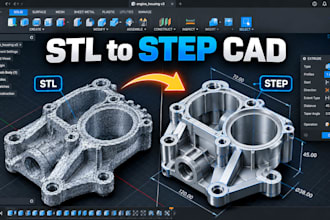 convert stl mesh to editable step cad, 3d model, mechanical part and fusion 360