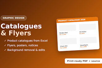design product catalogues, flyers and posters