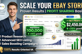 be your expert ebay virtual assistant on a profit sharing basis