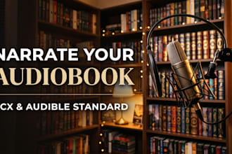 narrate your audiobook to acx audible standard, fantasy novel voiceover