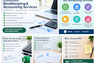 do bookkeeping, bank reconciliation and excel accounting