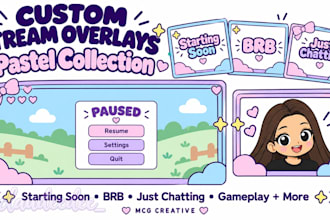 design custom twitch overlays and stream graphics