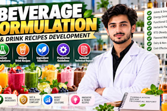 develop custom beverage formulations and drink recipes