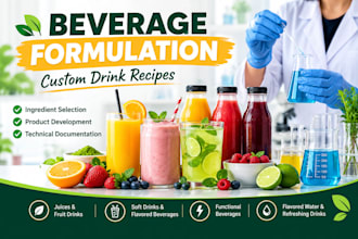 develop custom beverage formulations and drink recipes