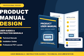 write product manuals and instruction manuals with detailed product instruction