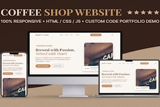 design responsive restaurant coffee shop website html css