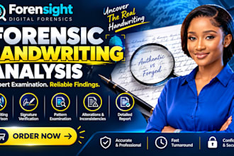 do forensic handwriting analysis, verification and forgery examination