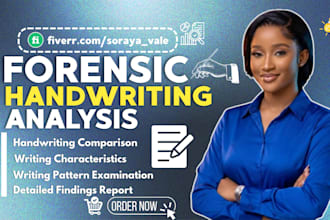 do forensic handwriting analysis, verification and forgery examination