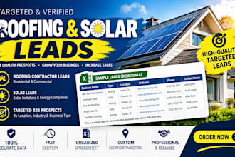 generate roofing contractor leads solar leads and targeted b2b prospects