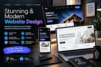 do professional figma website design or canva website mockup