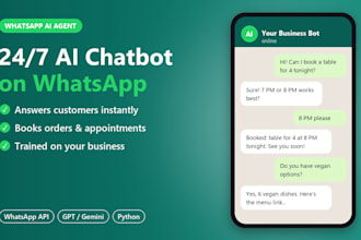 build a whatsapp ai chatbot and ai agent for your business