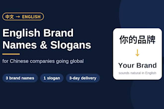 create an english brand name and slogan for your chinese company