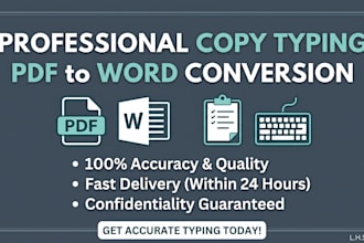 do copy typing and PDF to word conversion