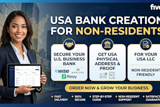 do usa bank creation, get usa physical address and proof of address, usa llc
