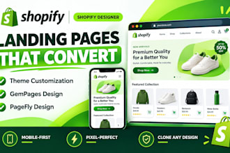 customize your shopify theme and design shopify landing page