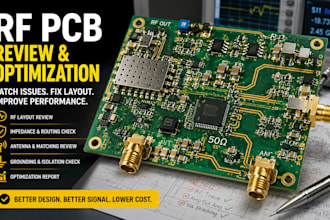 review and optimize rf pcb layout, impedance and antenna routing
