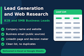 build a verified b2b lead list with emails